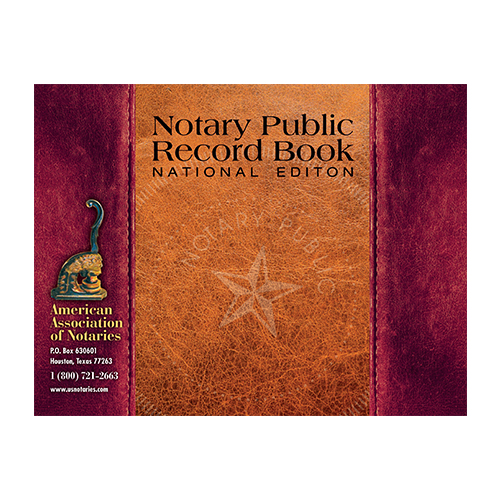 Montana Notary Public Journal (Record Book) - Leatherette Style Cover