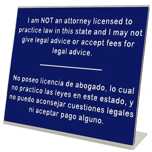 I Am Not a Lawyer Montana Notary Desk Sign