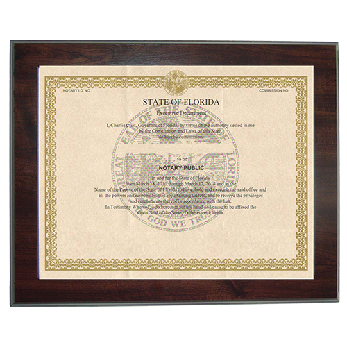Montana Notary Commission Certificate Frame 8.5 x 11 Inches