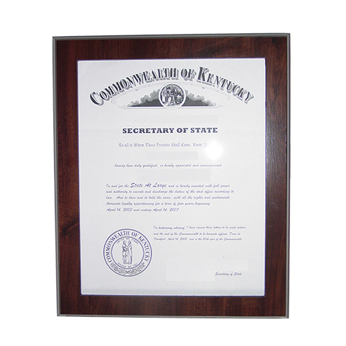 Montana Notary Commission Frame Fits 11 x 8.5 x inch Certificate